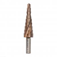 Сверло ступенчатое по металлу 4-12мм (9ступ) Hilberg (Р6М5) HSS-COBALT, ST0412