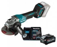 Машина шлифовальная угловая аккумуляторная MAKITA GA029GM101 (BL-Motor,40В,1*4.0Ач/XGT,125х22мм)